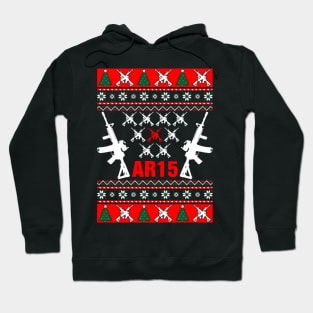 AR 15 Gun Ugly Christmas Model Hoodie